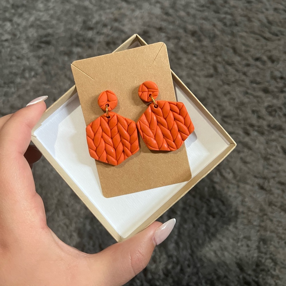 Handmade clay earrings